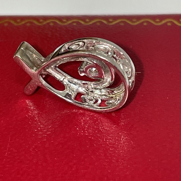 Solid 10K White Gold Natural Round Cut Diamond Solitaire Pendant for Necklace - Picture 11 of 13